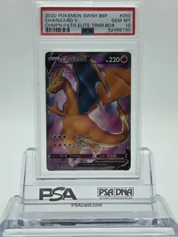 2020 Pokemon Champion's Path ETB Promo Charizard V SWSH050 - PSA 10 GEM MINT - Image 3