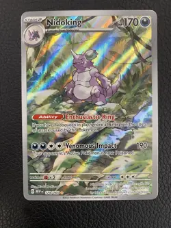 Pokemon TCG Nidoking Scarlet & Violet 151 Illustration Rare Card 174/165 - Image 1