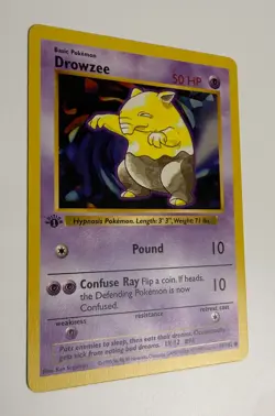 1999 WOTC POKEMON BASE SET SHADOWLESS 1ST EDITION DROWZEE 49/102 COMMON NM - Image 4