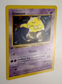 1999 WOTC POKEMON BASE SET SHADOWLESS 1ST EDITION DROWZEE 49/102 COMMON NM - Image 5