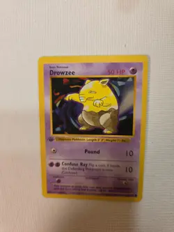 Pokemon Drowzee Common 1st Edition Base Set Shadowless 49/102 NM - Image 3