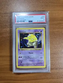 1999 Pokemon - 1st Edition Shadowless Drowzee Base Set 49/102 - PSA 9 MINT!! - Image 1