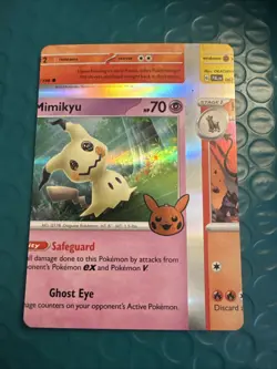 Pokemon Card - Mimikyu Error Miscut NFC Trick or Trade 062/193 Holo Rare - Image 1