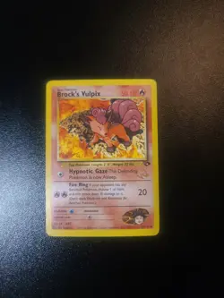 BROCK'S VULPIX W Stamp Pokemon Card - WOTC Promo - Gym Challenge - 37/132 LP - Image 1