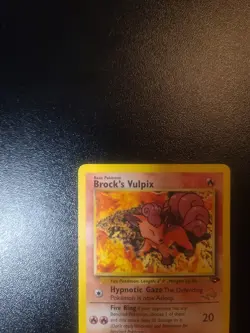 BROCK'S VULPIX W Stamp Pokemon Card - WOTC Promo - Gym Challenge - 37/132 LP - Image 5