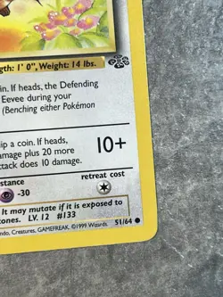 Eevee 51/64 Pokemon Jungle Non-Holo Unlimited Regular VINTAGE (Lightly Played) - Image 5