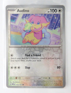 Pokemon Card Audino 173/197 Reverse Holo Common Lightly Played - Image 1