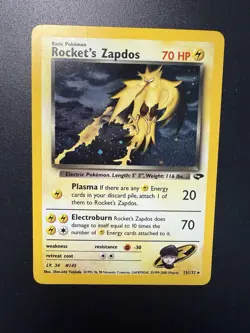 POKEMON Rocket's Zapdos 15/132 Team Rocket Basic Card WOTC Nintendo 2000 - NM - Image 1