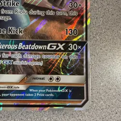 Pokemon - Lucario GX Holo Black Star Promo Card SM100 NM Oversized - Image 4