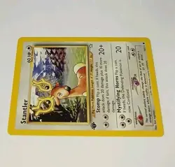 Vintage STANTLER - First Edition 76/111 Pokemon Card Neo Genesis NM 🌟 Sugimori - Image 3