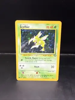 Pokemon Jungle Scyther Holo Rare Card 10/64 1999 Vintage Base Set WOTC C - Image 3