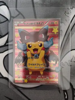 Pokemon Poncho-Wearing Pikachu Mega CharizardX JPN Promo 207/XY-P! NM!!! - Image 2