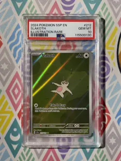 2024 POKEMON SSP EN-SURGING SPARKS ILLUSTRATION RARE #212 SLAKOTH PSA 10 - Image 1