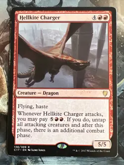 1x Hellkite Charger Commander 2017 MP MTG Magic the Gathering x1 MKE - Image 1