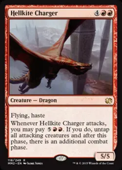 Slightly Played, English - 1 x MTG Hellkite Charger Modern Masters 2015 - Image 1