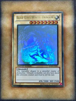 Yugioh Blue-Eyes White Dragon GLD5-EN001 Gold Ghost Rare Limited Edition NM - Image 1