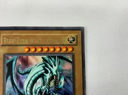 YuGiOh Blue-Eyes White Dragon #LOB-001 2002 1st Edition Ultra Rare WAVY, great - Image 3