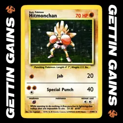 Hitmonchan - 7/102 - Holo Rare - Base Set - Pokemon Card - LP - Image 1