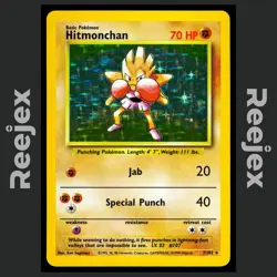 Hitmonchan - 7/102 - Holo Rare - Base Set - Pokemon Card - LP - Image 1