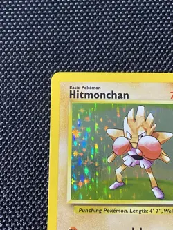 HItmonchan 7/102 Base Set Holo Rare Vintage 1999 Pokemon Card - LP - Image 2