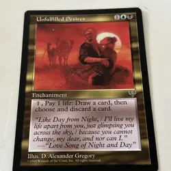 x1 Unfulfilled Desires Mirage MTG Magic the Gathering NM - Image 1