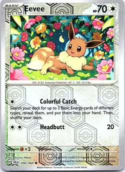 Eevee Reverse Holo Common SV: Shrouded Fable 050/064 NM - Image 1