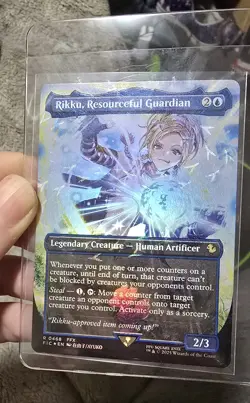Rikku, Resourceful Guardian Borderless Chocobo Track FOIL MTG Final Fantasy - Image 1
