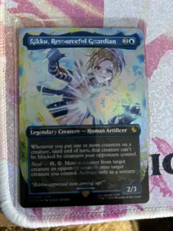 MTG Rikku, Resourceful Guardian Chocobo Track Foil - Final Fantasy Holiday Box - Image 1