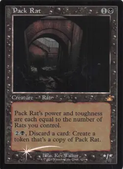 Pack Rat (Retro Frame) Ravnica Remastered Foil Rare #455 NM MTG - Image 1