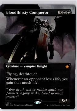 Bloodthirsty Conqueror (Borderless) Foundations Regular NM Mythic 0318 - Image 1