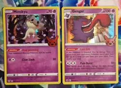 Gengar & Mimikyu Trick or Trade 2022 Holo Pokemon Card 057/198 081/198 NM - Image 1