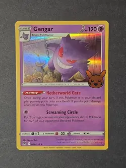 Gengar 066/196 (Trick or Trade Stamped) Lost Origin Holo Rare Pokemon Card NM - Image 1