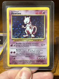 Pokemon TCG Mewtwo Holo Card 1999 Base Set Lot of 3 Common - Image 4