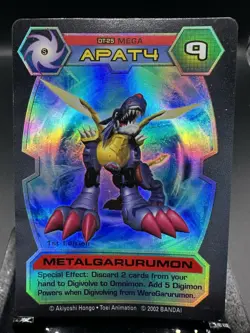 DIGIMON D-TECTOR SERIES 1 HOLO FOIL RARE CARD - DT-25 METALGARURUMON - Image 2