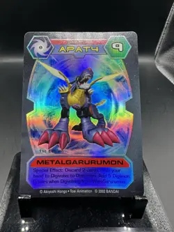 DIGIMON D-TECTOR SERIES 1 HOLO FOIL RARE CARD - DT-25 METALGARURUMON - Image 3