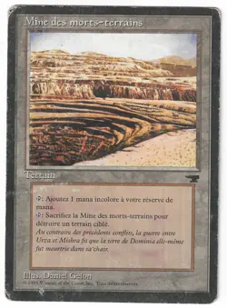 ►Magic-Style◄ MTG - Strip Mine - French Renaissance FBB - Played/Poor - Image 1