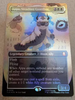 Appa, Steadfast Guardian - #316 Foil (Borderless) Avatar: Last Airbender - Mtg - Image 1