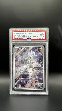 Pokemon TCG N's Reshiram Card 167/159 Stamped Illustration Rare Promo PSA 9 - Image 1