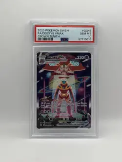 2023 Pokemon SWSH Crown Zenith #GG45 FA Deoxys VMax PSA 10 - Image 1