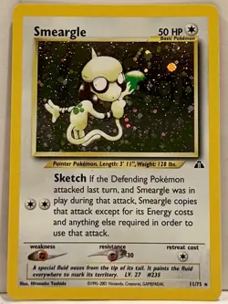 PACK FRESH Pokemon Smeargle (NM) Neo Discovery Holo Rare 11/75 NDB - Image 1