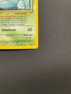 Pokemon TCG Venusaur 015/102 Base Set Holo Rare English LP - Image 3