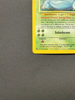 Pokemon TCG Venusaur 015/102 Base Set Holo Rare English LP - Image 4
