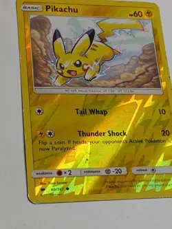 Pikachu 40/147 Pokemon Burning Shadows Common Reverse Holo - Image 4