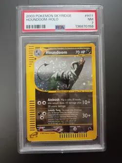 Houndoom Holo PSA 7 *RARE SWIRL!* Pokemon Skyridge H11/H32 2003 #H11 Near Mint! - Image 1