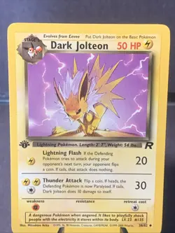 Pokemon TCG Dark Jolteon #38/82 Unlimited Team Rocket 1st Edition WOTC VTG - Image 1
