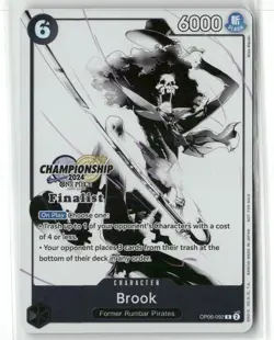 ONE PIECE 2024 CHAMPIONSHIP FINALIST BROOK MONOCHROME OP06-092 TCG ENGLISH - Image 1