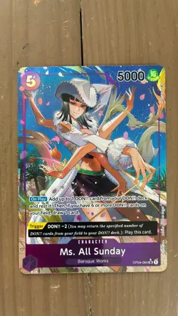 Ms. All Sunday Alternate Art Kingdoms of Intrigue OP04-064 Parallel Nico Robin - Image 1