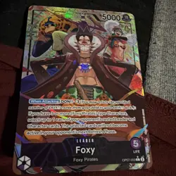 One Piece Foxy OP07-059 Leader Alt Art 500 Years into the Future English NM - Image 1