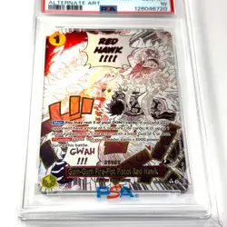 PSA 10 One Piece Gum-Gum Fire-Fist Pistol Red Hawk Alternate Art OP11-114 EN - Image 2