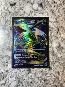 Rayquaza EX (104 Full Art) 104/108 Roaring Skies Holo Pokemon Card LP - Image 1